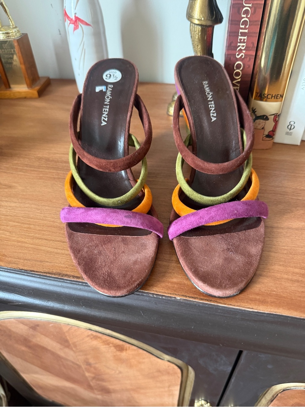 Vintage Ramon Tenza Wedge Sandals - Narrow
